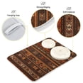 thumbnail image 3 of Yayeee Dish Drying Mat for Kitchen Counter 16"x18" Microfiber Absorbent Pad, Brown Tribal Pattern, 3 of 7