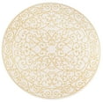 thumbnail image 2 of JONATHAN Y SANTA MONICA 5' Round Area Rug, Charleston Vintage Filigree Textured Weave - Cream/Yellow, SMB106M-5R, 2 of 3