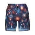 thumbnail image 4 of Lsque Mens Swim Trunks Fireworks1 Pattern - Bathing Suit Compression Liner - Beach Swim Shorts Swimwear - (S-3XL) - Stretch Quick Dry -Medium, 4 of 9
