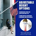 thumbnail image 4 of Online Stores 7’ White Aluminum Flagpole with 2 Clear Plastic EZ Mount Clips, 4 of 5