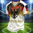 thumbnail image 2 of 2026 Germany Soccer Mens Tshirts Short Sleeve Casual Crewneck Pullover Summer Tops Soccer Shirt for Men Indoor Outdoor Activities Daily Wear, 2 of 3