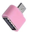 thumbnail image 2 of QualitChoice OTG Adapter USB Phone Tablet Data Card Reader Converter Plastic Portable Electronic Connector Replacing Accessory Pink 1Set, 2 of 5