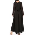 thumbnail image 2 of Sakkas Eve Women's Long Sleeve Casual Medieval Renaissance Celtic Maxi Dress Soft - Black - S/M, 2 of 5