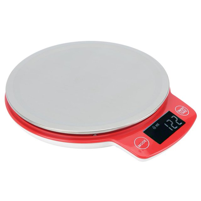 Báscula Digital Con Pantalla LCD de Acero Inoxidable ANGGREK báscula de Cocina Roja Para el Hogar