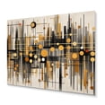 thumbnail image 2 of Designart "Infinite Patterns Gold Black Gold Abstraction" Abstract Shapes Metal Wall Decor, 2 of 5