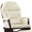 Brown Finish with Beige Cushions, variant on Suite Bebe Monti Storage Glider and Ottoman, Brown Finish with Beige Cushions