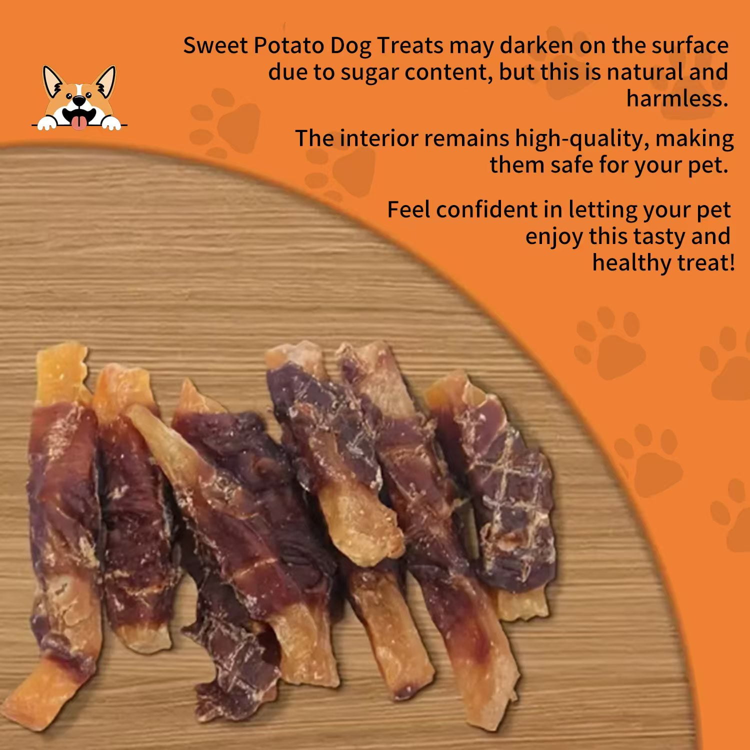 Premium Real Chicken Wrapped Sweet Potato Dog Treats! Perfect for Training and Dental Health- Suitable for Small, Medium & Large Breeds