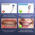 thumbnail image 4 of JTF Orthodontic Electric Toothbrush for Braces: 6 U-Shaped Soft Brush Heads, 5 Modes, 2Min Timer, IPX7 Waterproof, Deep Oral Clean, Orthodontic Power Toothbrush for Tooth with Dental Device, Pink, 4 of 9