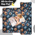 thumbnail image 4 of Baseballs and Flames Blue Teens Toddler Nap Mat with Pillow, Sleeping Mat Bag for Preschool Daycare 59"x22", 4 of 6
