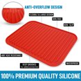 thumbnail image 2 of Generic 2-Pack Wave Silicone Heat-Resistant Table Mats, Non-Slip Waterproof Kitchen Pads for Dishes, Teapots, and Utensils, Orange, 2 of 6