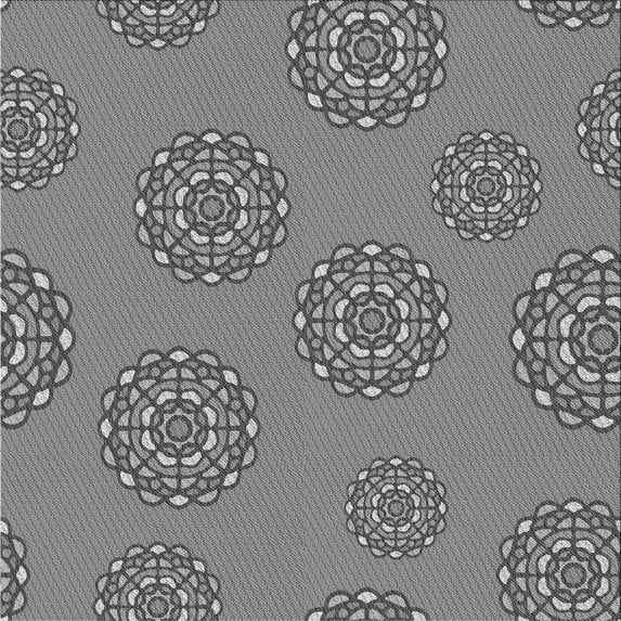Ahgly Company Indoor Square Patterned Carbon Gray Area Rugs, 8' Square