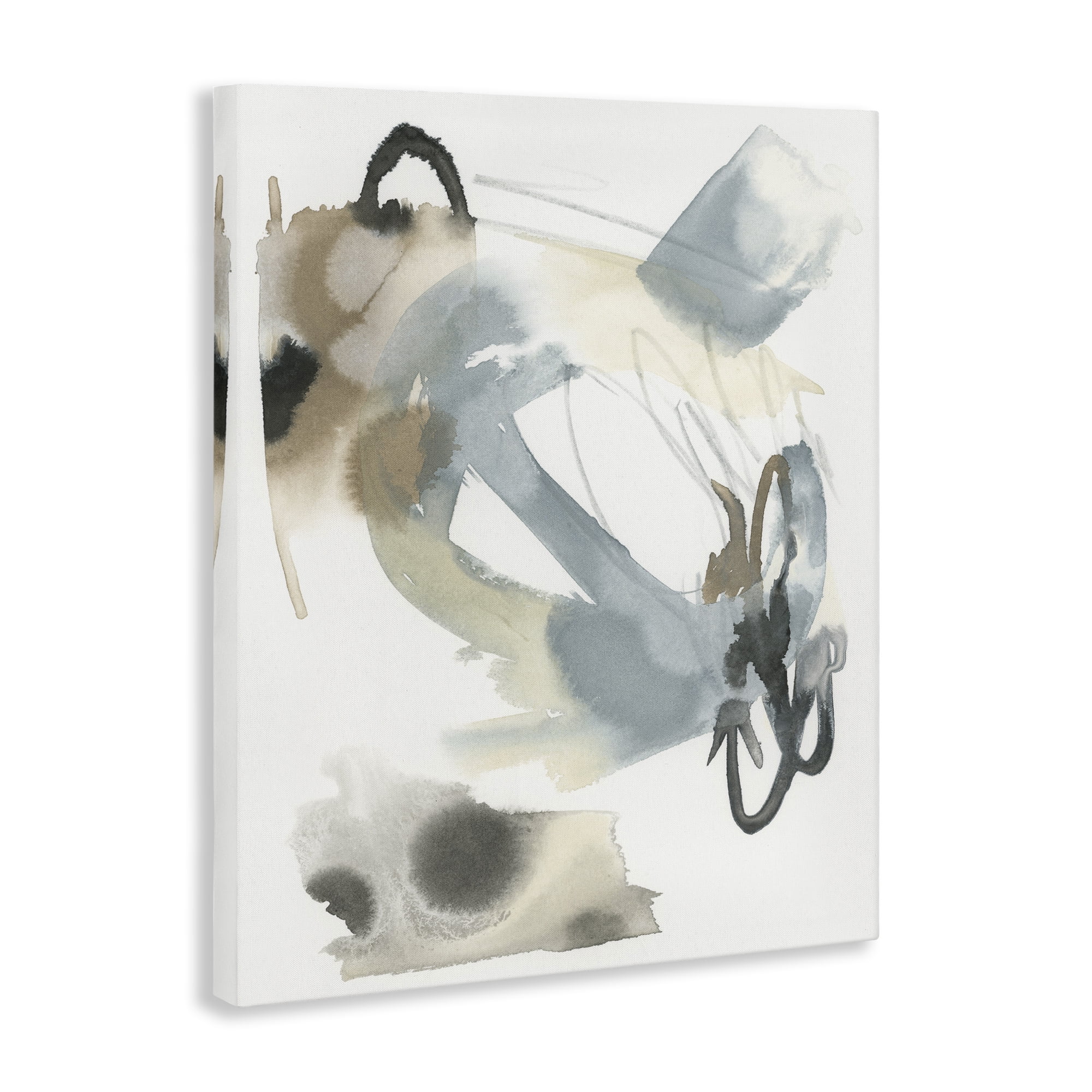 Stupell Industries Modern Neutral Watercolor Abstract Painting Gallery Wrapped Canvas Art Print Wall Art, 30 x 40