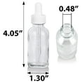 thumbnail image 6 of 1 oz / 30 ml Clear Glass Empty Boston Round Bottle with White Top Graduated Measurement Glass Dropper, 6 of 6