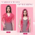 thumbnail image 4 of Triangle Lace Mantilla Veil Tulle Scarf Shawl Covering Church Veil for Mass Wedding Bridesmaids, 4 of 8