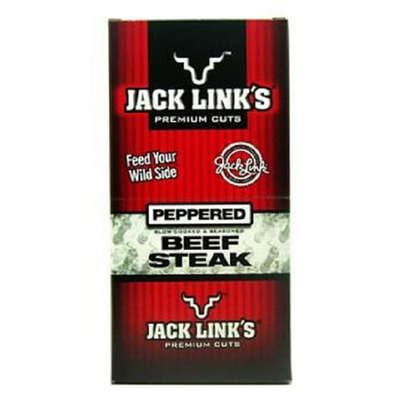 Jack Link Beef Steak, Peppered, Count 12 (1 oz) - Jerkys / Grab Varieties & Flavors