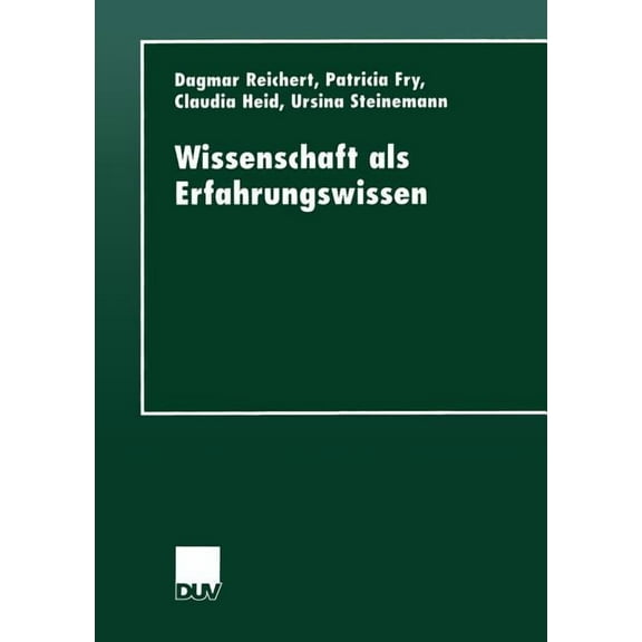 Duv Sozialwissenschaft Wissenschaft ALS Erfahrungswissen, (Paperback)
