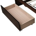 thumbnail image 4 of Noble House Opal Twin Bed with Integrated Storage Drawers, Solid Rubber Wood Platform Bed Frame, Espresso, 4 of 10