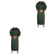 thumbnail image 4 of Bewildely Delantal para hornear en casa para hombres y mujeres, tela impermeable Unisex, bolsillos ajustables a prueba de aceite, babero de Verde 2piezas, 4 of 6