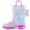 3D Unicorn, variant on Kushyshoo Kids Light up Rain Boot Aurora Gradient Glitter Toddler Boys Shoes Size 7