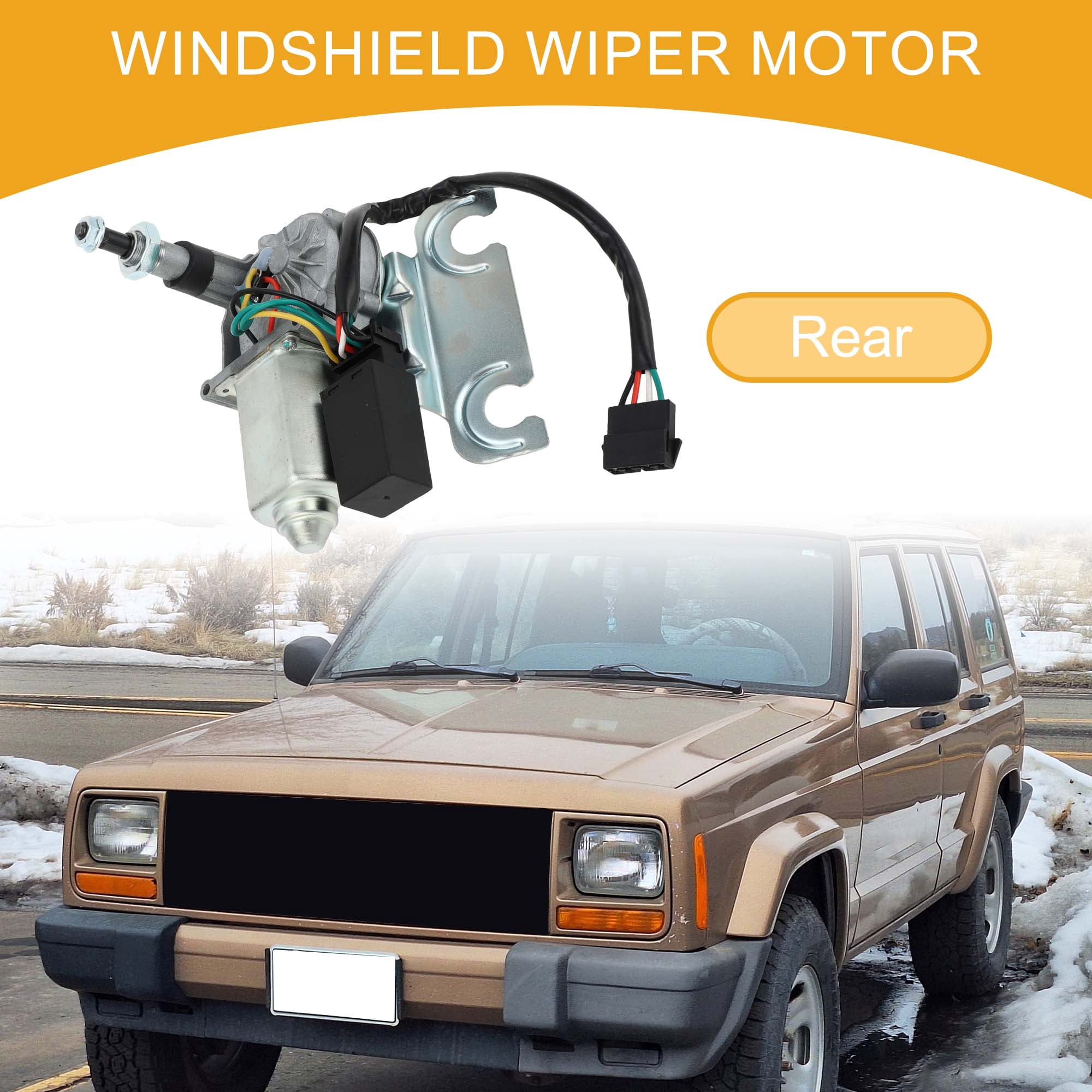 Unique Bargains Windshield Wiper Motor for Jeep Cherokee 1997-2001 4 Pin Replacement