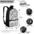 thumbnail image 5 of Uourmeti Adjustable Shoulder Straps 17 Inch Polyester Travel Backpack, Smooth Zipper Large Capacity Side Mesh Pockets Zippered Backpack, Football Print, 5 of 6