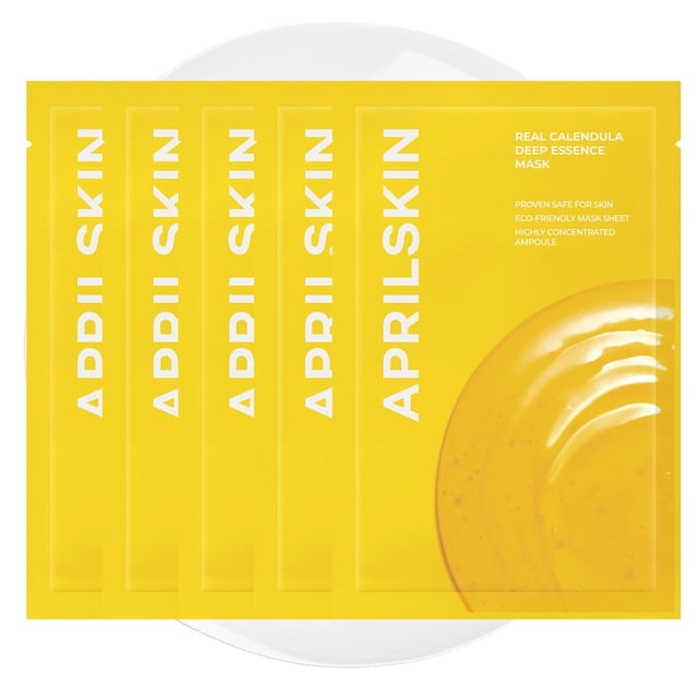 Mascarilla en sábana APRILSKIN Calendula Deep Essence, paquete de 5
