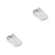thumbnail image 1 of Sidaley Conector de Cable de Internet sin blindaje CAT5 para escuela doméstica, conectores de red transparentes de repuesto, piezas de 50 piezas 2piezas, 1 of 6