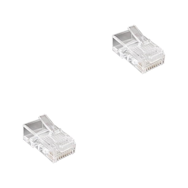 Sidaley Conector de Cable de Internet sin blindaje CAT5 para escuela doméstica, conectores de red transparentes de repuesto, piezas de 50 piezas 2piezas