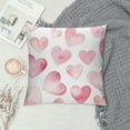 thumbnail image 2 of GOSMITH  Pink Rabbit Hearts Throw Pillow Covers Bedroom Couch Sofa Square Pillow, 2 of 5