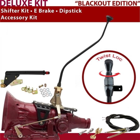 American Shifter AOD Shifter Kit Black 23 in. Swan E Brake Cable Dipstick for DE2F4