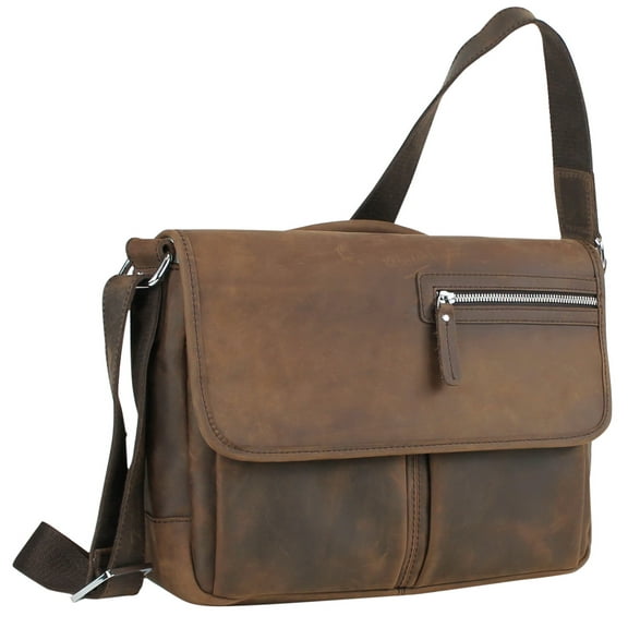 Vagarant Traveler 14" Casual Messenger Laptop Bag with Top Lift Handle LM44DS-S