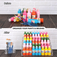 6Tier Acrylic Paint Storage Box, 24Slot Paint Brush Holder for