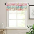 thumbnail image 3 of nqOlkjepod Western Boho Farmhouse Short Window Curtain Valances, Cactus Pink Green Nature Mountains Rod Pocket Kitchen Valances for Living Room Bedroom Bathroom Cafe, 1 Panel - 60" x 18", 3 of 8