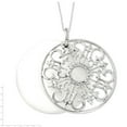 thumbnail image 3 of Sentimental Expressions Sterling Silver CZ & Simulated Cat's Eye Be A Blessing Circle Necklace, 3 of 6