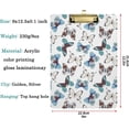 thumbnail image 4 of FMSHPON Romantic Butterfly Floral Clipboard Hardboard Wood Nursing Clip Board and Pull for Standard A4 Letter 13x9 inches, 4 of 6