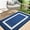Navy Blue, variant on Buganda Indoor Door Mat, 20"x 32", Non Slip Low-Profile Entrance Rug Front Inside Doormats Dirt Trapper Entry Door Rugs for Entryway, Grey