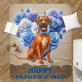 thumbnail image 4 of Rhodesian Ridgeback Proud Dad Happy Father's Day Cozy Sherpa Blanket Ridgebacks Dog Lover Gifts Warm Soft Throw Blanket - 02008, 4 of 5