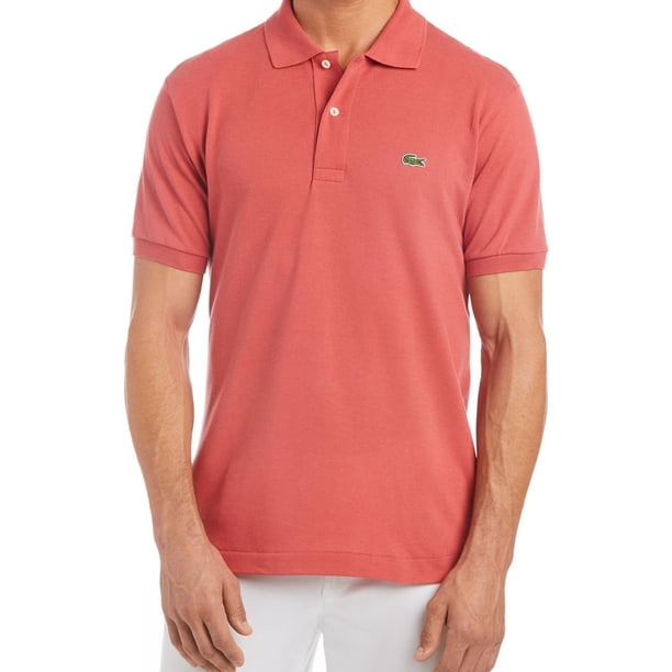 Lacoste Mens Classic Pique Polo Shirt, red, S