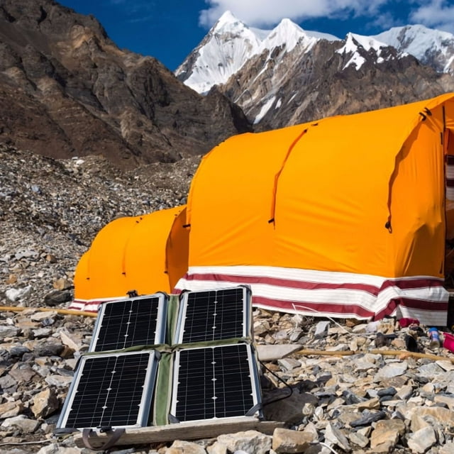 Solar Panel, Dual-USB Solar Panel Durable Outdoor Solar Panel, Mountain Forest For Outdoor