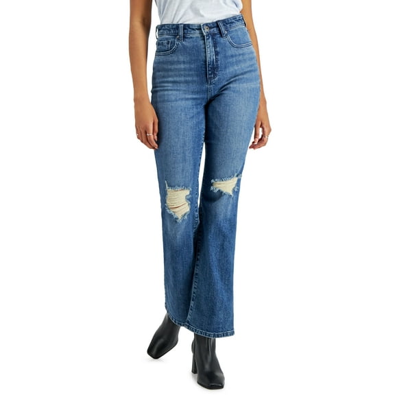 Style & Co Vintage Classic Ripped Bootcut Jeans West Wash 10