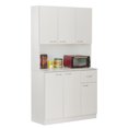 thumbnail image 1 of Kitchen Pantry Storage Cabinet with Drawer, Doors and Shelves, White, 1 of 1