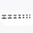 thumbnail image 4 of Hyasfey 1 Pair Men Cool Punk Round Black Stainless Steel Ear Stud Piercing Earrings 3mm - 14mm, 4 of 8