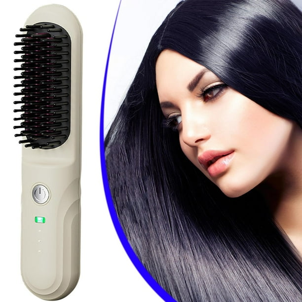 Wireless Straight Hair Comb With Negative That Do Not Harm Hair Portable USB Charging Curling Iron Straightening Clip Comb