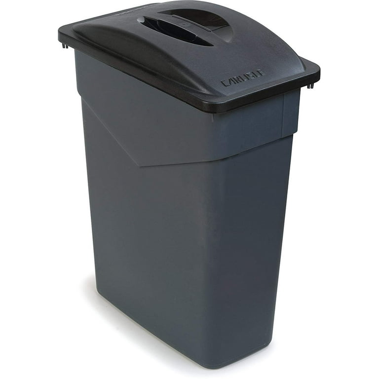 Carlisle 34201523 Trimline Rectangle Waste Container Trash Can, 15 Gallon, Gray