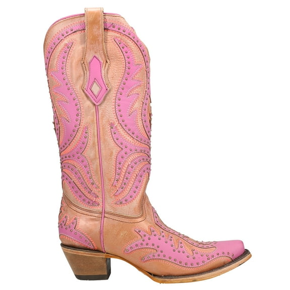 Corral Boots Womens Glow In The Dark Embroidered Snip Toe Cowboy Mid Calf