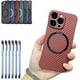 thumbnail image 1 of Caja del teléfono sin marco XINYU fibra de carbono carga inalámbrica magnética iPhone 14 Pro Max rojo, 1 of 8