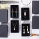 thumbnail image 4 of 24 cajas de joyería de cartón texturizado negro, 8,1 x 5 cm (3,2 x 2 pulgadas), caja de regalo de cartón con esponja negra en el interior., 4 of 9