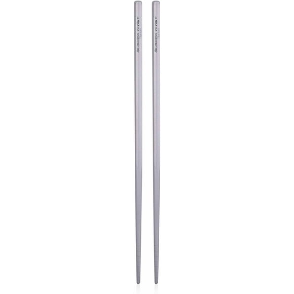 Boundless Voyage Titanium Chopsticks Metal Chopstick Square Round Titanium Chopsticks for Camping Hiking Trekking School Home Picinc BBQ only 0.44ounces