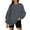 Dark Gray, variant on VANLOFE Women's Solid Color Long Sleeve Sweatshirt O-Neck Sweatshirt for Women Women's Washed Warm Sky Blue Sweatshirt M