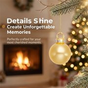 100 Pcs Christmas Mini Balls Ornaments,Xinshengli 14mm Glitter Multicolor Christmas Ball with 10m Metallic Thread,Xmas Tree Hanging Decorations Pendants for Party,Decor,Outdoor,Indoor,DIY